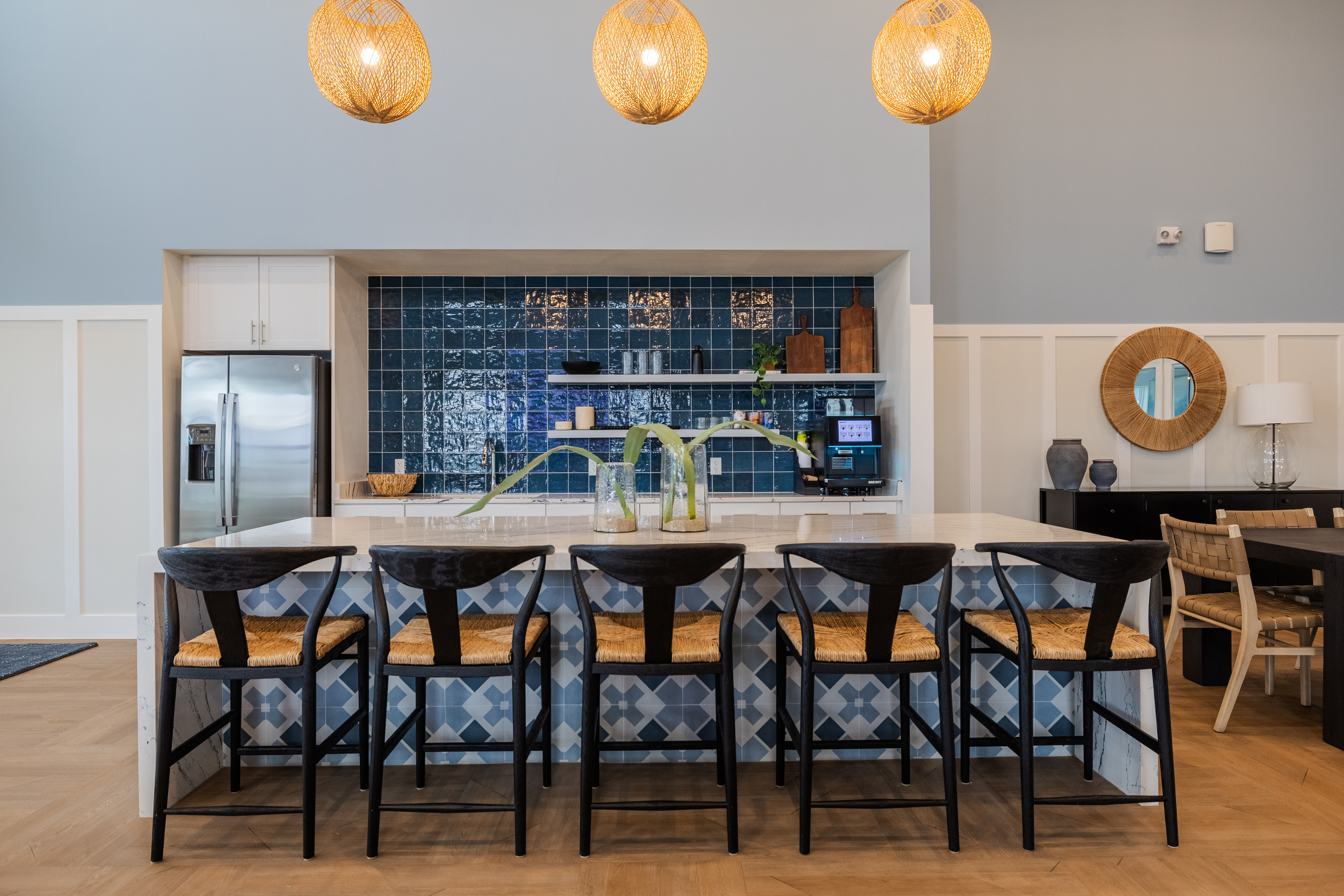 Clubroom of Madison Midtown, a modern apartment complex in Melbourne FL offering 1-, 2-, and 3-bedroom apartments.