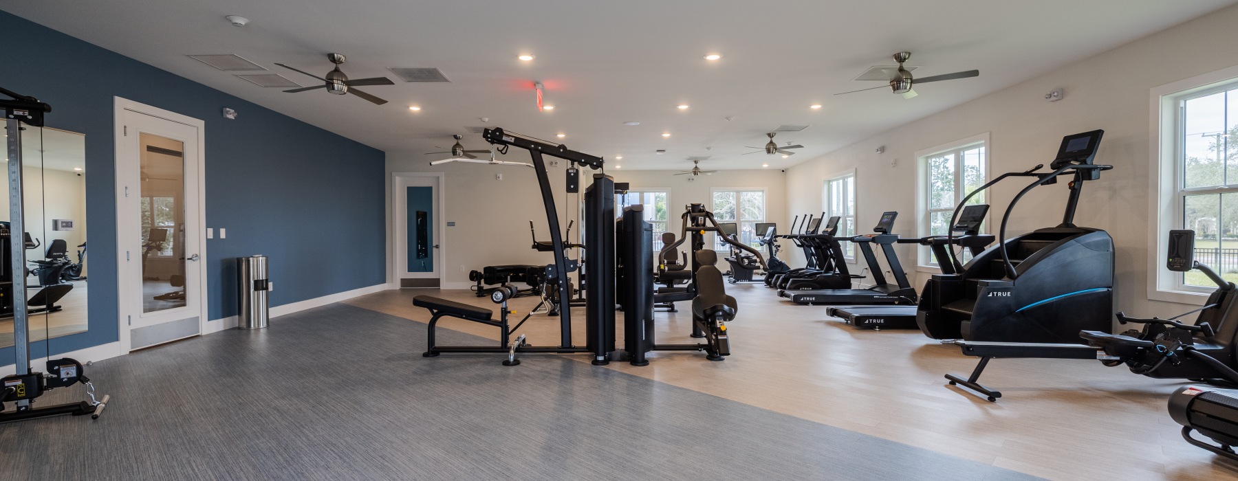 State-of-the-art fitness center at Madison Midtown apartments in Melbourne FL.